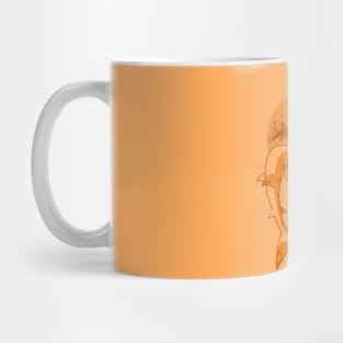 Orange Tiger Mermaid Mug